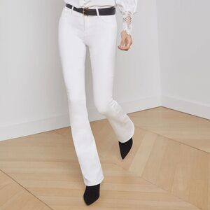 L'AGENCE Selma High Rise Bootcut Jean in Blanc Size 26